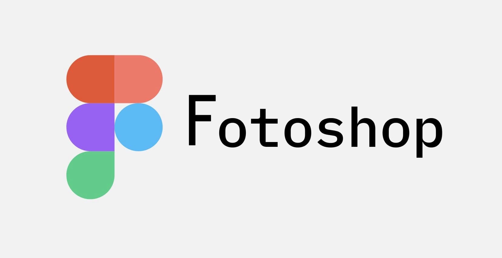 Adobe Photoshop's logo, but using Figma's logo and typography